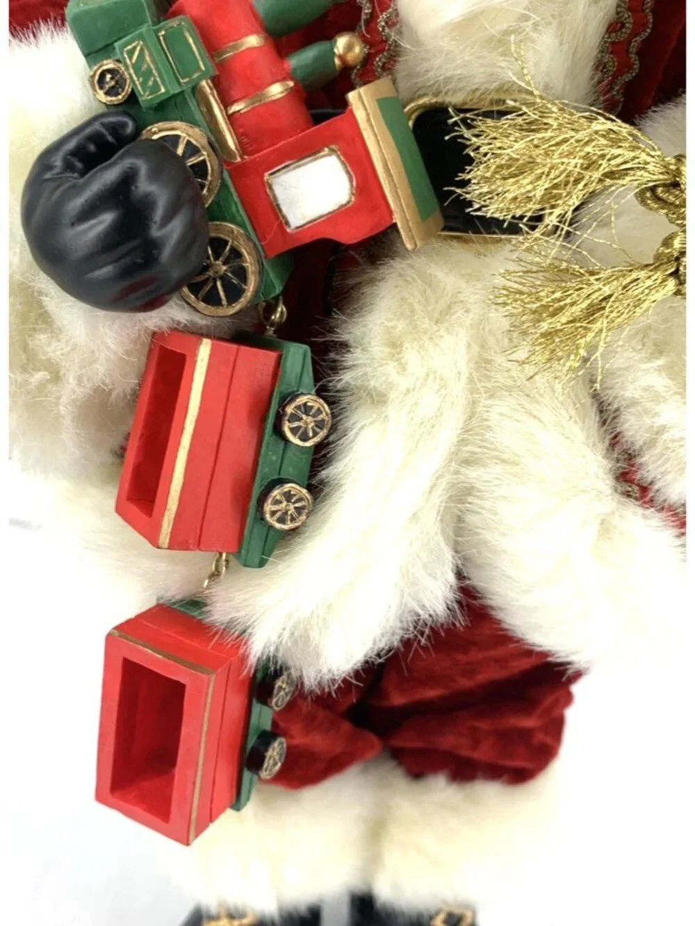 Black Santa Figurine Train 15